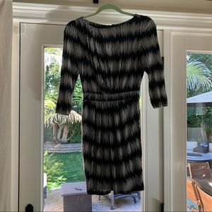 Tart Collections Modal XS Black White Ruched Dress